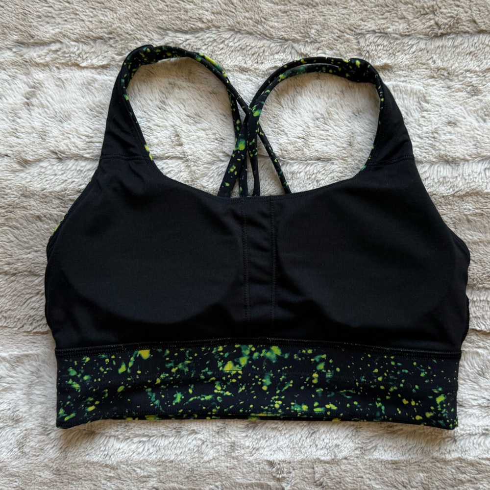 Lululemon Energy Longline Bra Medium Support, B-D Cups Sparks Fly Multi Size 6 - Picture 7 of 14